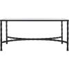SAFAVIEH Couture Collection Matilda Black Iron/Tempered Glass Rectangle Coffee Table (Fully Assembled)