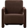 SAFAVIEH Couture Collection Taylor Modern Navy Velvet Upholstered Accent Chair (Fully Assembled)(Dark Brown)