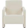 SAFAVIEH Couture Collection Taylor Modern Navy Velvet Upholstered Accent Chair (Fully Assembled)(Ivory)