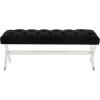 SAFAVIEH Couture Collection Tourmaline Black Velvet Tufted Acrylic X-Leg Bench