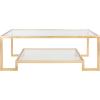 SAFAVIEH Couture Collection Vivian Gold Leaf Rectangle Coffee Table