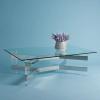 SAFAVIEH Couture Home Collection Eugene Silver/Clear Acrylic Rectangle Coffee Table