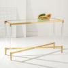 SAFAVIEH Couture Home Collection Kyla Glam Gold Acrylic Entryway Foyer Living Room Console Table