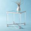 SAFAVIEH Couture Home Collection Shawna Acrylic/ Silver Living Room Bedroom Foyer Side End Accent Table(Silver)