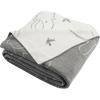 SAFAVIEH Ella Knit Throw Blanket, Light Grey/Ivory