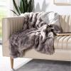 SAFAVIEH Faux Chinchilla Throw Blanket, 60″x72″, Grey