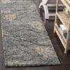 SAFAVIEH Florida Shag Collection Area Rug – 5’3″ x 7’6″, Smoke & Beige, Floral Design, Non-Shedding & Easy Care, 1.2-inch Thick Ideal for High Traffic Areas in Living Room, Bedroom (SG464-7913)(Grey/Beige)