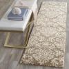 SAFAVIEH Florida Shag Collection Area Rug – 8’6″ x 12′, Smoke & Beige, Damask Design, Non-Shedding & Easy Care, 1.2-inch Thick Ideal for High Traffic Areas in Living Room, Bedroom (SG460-7913)(Beige/Cream)