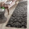 SAFAVIEH Florida Shag Collection Area Rug – 8’6″ x 12′, Smoke & Beige, Damask Design, Non-Shedding & Easy Care, 1.2-inch Thick Ideal for High Traffic Areas in Living Room, Bedroom (SG460-7913)(Dark Brown/Smoke)