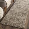 SAFAVIEH Florida Shag Collection Area Rug – 8’6″ x 12′, Smoke & Beige, Damask Design, Non-Shedding & Easy Care, 1.2-inch Thick Ideal for High Traffic Areas in Living Room, Bedroom (SG460-7913)(Smoke/Beige)