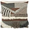 SAFAVIEH Freja Throw Pillow, Charcoal/Brown