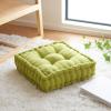 SAFAVIEH Gardenia Glam 18-inch Dark Turquoise Velvet Square Floor Pillow, Hunter Green(Light Green)