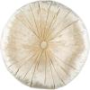 SAFAVIEH Home Caramia Cream Round Button Tufted Decorative Pillow Pillow, 16″x16″(Cream)