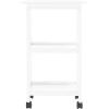 SAFAVIEH Home Collection Bevin 2-Shelf Storage Dining Room Bar Trolley Kitchen Cart with Wheels KCH1400B, 0, White(White)
