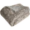 SAFAVIEH “Home Collection Faux Luxe Peacock Throw, Grey(Gray)