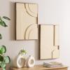 SAFAVIEH Home Collection Modern Geometry Modern Contemporary Natural/Ivory 16 x 24-inch Wall Art Decor Set of 2