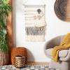 SAFAVIEH Home Collection Sedona Lambrix Ivory/Grey Boho Tribal Woven Wool Tassel Fringe Tapestry Hanging Wall Art