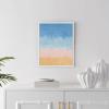 SAFAVIEH Home Collection Shoreline Light Blue/Sand 16 x 20-inch Abstract Framed Wall Art for Bedroom, Living Room, Foyer, Dining Area, Entryway