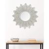 SAFAVIEH Home Collection Sun King Mirror, White, Antique(Grey)