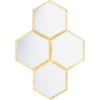 SAFAVIEH Home Galen Gold Foil Honeycomb 25-inch High Decorative Accent Mirror