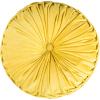 SAFAVIEH Home Leila Mustard Round Button Tufted Decorative Pillow Pillow, 19″x19″(Mustard)