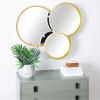 SAFAVIEH Home Loni Foil 22.5-inch Decorative Accent Mirror, Gold/Black(Gold / White)