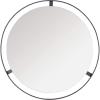 SAFAVIEH Home Radlin Matte Black Round 22-inch Decorative Accent Mirror
