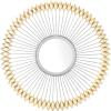 SAFAVIEH Home Rulan Zinc and Gold Sunburst 23-inch Round Decorative Accent Mirror