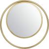 SAFAVIEH Home Wonder Brushed Brass Round 23.8-inch Decorative Accent Mirror