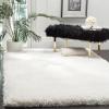 SAFAVIEH Luxe Shag Collection Area Rug – 5′ x 8′, Ivory, Handmade Glam, 3.2-inch Thick Ideal for High Traffic Areas in Living Room, Bedroom (SGX160A)(Ivory)