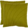 SAFAVIEH Pillow Collection 18-Inch Floral Pillow, Green, Set of 2