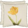 SAFAVIEH Pillow Collection Solitude Pillow, Set of 2, 18″, White/Gold(White/Gold)
