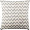 SAFAVIEH Pillows Collection Striped Taelea Decorative Pillow, 18-Inch, Navy Blue, Set of 2(Light Grey)