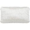 SAFAVIEH Soleil Indoor/Outdoor Shag Throw Pillow, 22″x22″, Champagne(White)