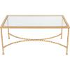 Safavieh American Homes Collection Matilda Gold Leaf Glass Couture Coffee Table(Gold)