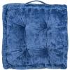 Safavieh Belia Glam 18-inch Light Grey Velvet Square Floor Pillow(Blue)