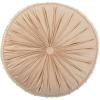 Safavieh Clary Glam 18-inch Mustard Yellow Velvet Round Floor Pillow(Champagne)