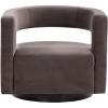 Safavieh Couture Edgar Velvet Swivel Chair(Dark Brown)