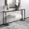 Safavieh Couture Home Benji Glam Black Acrylic Glass Top Console Table(Black)