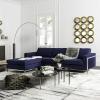 Safavieh Couture Home Camila Navy and Brushed Stainless Steel Sectional