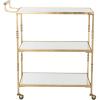 Safavieh Home Collection Aurelius Silver Bar Cart(Gold / Mirror)