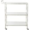 Safavieh Home Collection Aurelius Silver Bar Cart(Silver / Mirror)