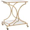 Safavieh Home Collection Ignatius Silver Bar Cart(Gold / Mirror)