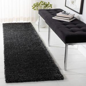 SAFAVIEH Area Rug 8×10 – August Shag Collection – Large – White, Solid Pattern, Non-Shedding & Easy Cleaning, Plush Thick Pile, Ideal for Living Room, Bedroom, Dining Space (AUG900A)(Charcoal)