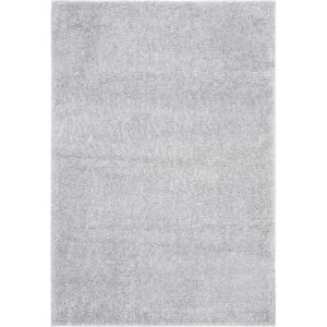 SAFAVIEH Area Rug 8×10 – August Shag Collection – Large – White, Solid Pattern, Non-Shedding & Easy Cleaning, Plush Thick Pile, Ideal for Living Room, Bedroom, Dining Space (AUG900A)(Silver)
