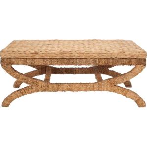 SAFAVIEH Couture Collection Caycee Coastal Tropical Natural Water Hyacinth Solid Wood Table (Fully Assembled)