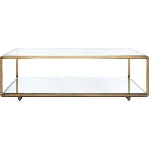 SAFAVIEH Couture Collection Florabella Mirrored Bronze Rectangular Coffee Table (Fully Assembled)