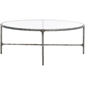 SAFAVIEH Couture Collection Jessa Silver Metal Oval Coffee Table (Fully Assembled)(Silver)