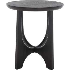 SAFAVIEH Couture Collection Sasha Medium Oak Veneer Accent Table(Black)