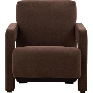 SAFAVIEH Couture Collection Taylor Modern Navy Velvet Upholstered Accent Chair (Fully Assembled)(Dark Brown)